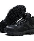Titan Black Steel Toe Work Boots With Kevlar Puncture Proof Midsole And Cushioned Insoles For All Day Comfort, Safety, And Style, Women 11.5, Men 10, EU 44.
