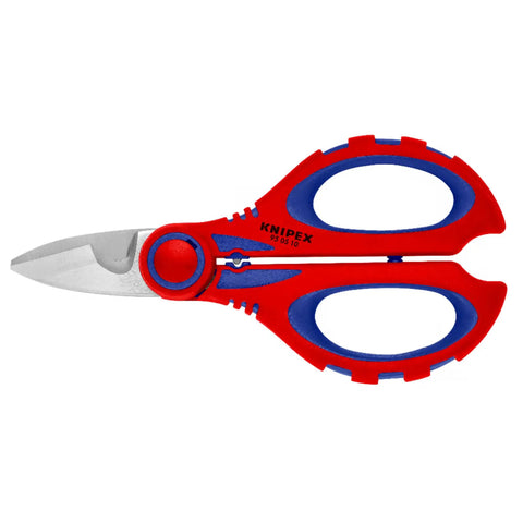 Electricians Shears With Fine Serrated Blades And Integrated Cable Cutter, Fiberglass-Reinforced Multi-Component Grips, 160 Mm