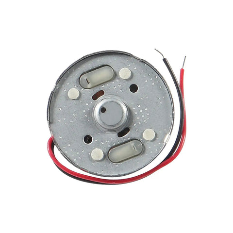 4 Pack DC Motors 3V 1730 RPM Mini Electric Motors for DIY Toys and Wind Turbines, top view, silver body, wires visible