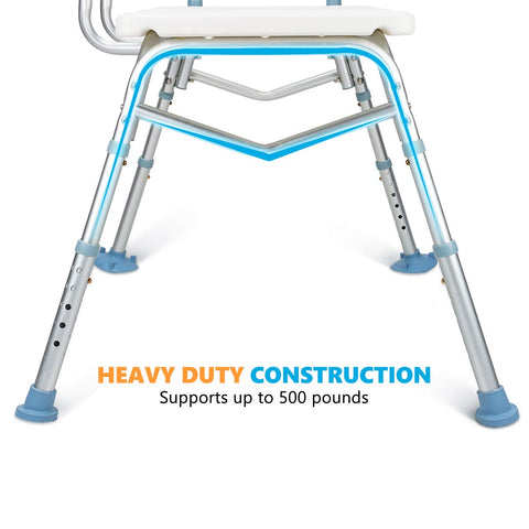 Heavy Duty Tub Transfer Bench With Backrest No Fuss Non Slip Shower Chair For Bathtub 500 Lb Capacity adjustable legs