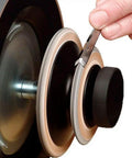 LA-120 Profiled Leather Honing Wheel for Inside Honing and Polishing Gouges and V Tools Mounts Outside the Standard Wheel