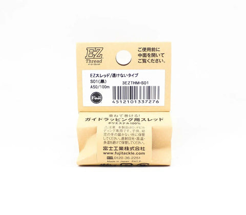 EZ Series Non Transparent Black Rod Building Thread 100m EZTHM S01 in packaging, barcode visible, Made in Japan