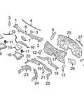 Diagram of 40 Piece Fender Liner Splash Shield Push Pin Clips Fit Nissan 370Z Altima Maxima Murano Sentra Q50 Q60 Q70 Qx30 Qx50 Qx60 Qx70 Qx80