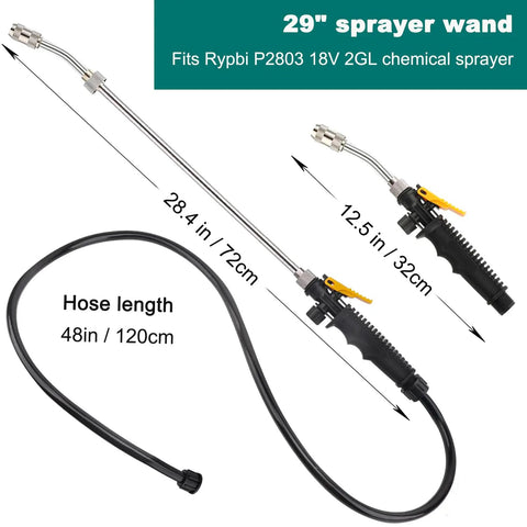 Replacement Sprayer Wand For Ryobi 29 Inch Sprayer With Adjustable Nozzle And Ergonomic Trigger Hose Compatible For P2800 And P2803 Sprayers