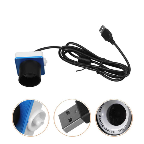 Beginner Friendly USB Telescope Camera Eyepiece 1.25 Inch 80 Megapixel Digital Astronomy Camera For Astrophotography Compatible With Computer No Fuss Data Transfer showing USB plug and eyepiece details.