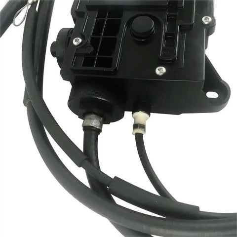 Electronic Parking Brake Actuator For Land Rover Discovery 4 2010 Through 2016 with black control unit and wiring.