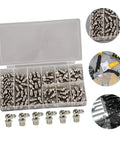 Grease Fitting Assortment Kit 10 Piece Set With Straight And Angled Nipples For Machines And Vehicles Sturdy Steel Construction Includes Storage Box To Keep Parts Neat And Ready For Quick Pro Grade Maintenance