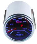 ESUPPORT 2-inch automotive oil pressure gauge with chrome housing and blue backlit dial (0-100 psi)