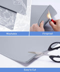 Beefy Silicone Heat Press Mat 16x20 Inch Heavy Duty Double Sided Pad, showing washable, fireproof, and easy to cut features.