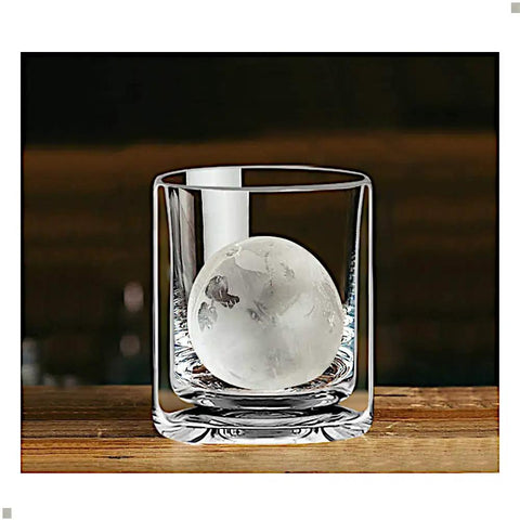 Double Wall Whiskey Rocks Glasses for Your Whiskey and Scotch Favorites 5.5 Oz Clear Insulated Old Fashioned Tumbler Set with ice ball
