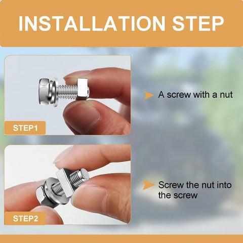Installation steps for 72 Piece Battery Terminal Bolts And Nuts Kit For ATV Bike Motorcycle And Scooter M6 Thread Sizes.