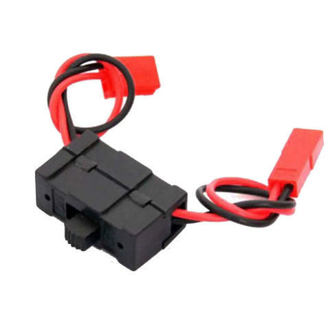 On Off Power Switch And 4 Cell AA Battery Holder Pack With JST Plug for RC Cars and Trucks, close-up of switch component