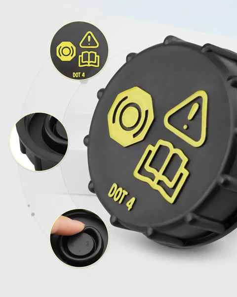 Pontiac Brake Master Cylinder Tank Reservoir Cap For Solstice And Saturn Sky 2007 2008 2009 2010 Replacement 15271573 showing symbols