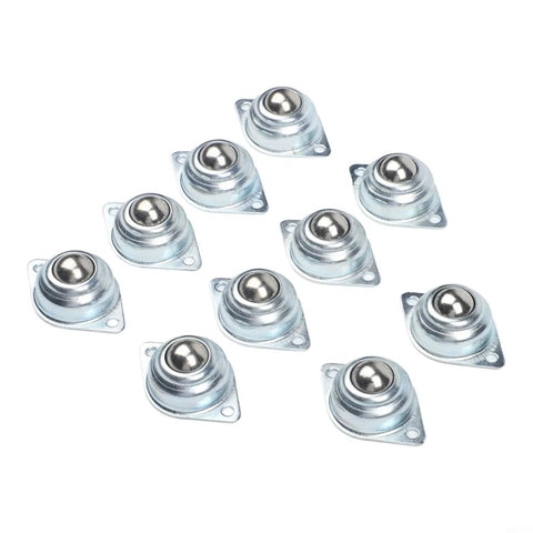 10 Pack Ball Wheel Casters Galvanized Carbon Steel Heavy Duty Roller Balls 360 Degree Swivel Wheels for tool carts