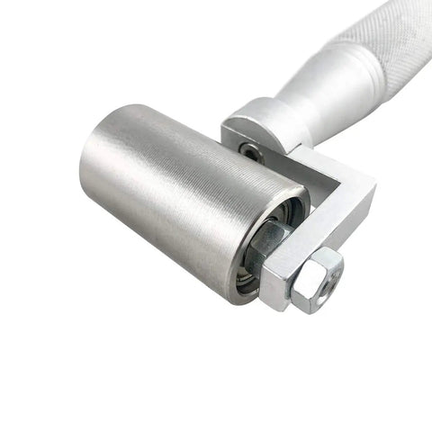 Stainless Steel Wallpaper Seam Roller For DIY Friendly Home Projects Pro Grade Construction Tool with Easy Grip Handle close-up