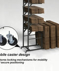No Nonsense Heavy Duty Steel Box Cart With Smooth Rolling Casters Eases The Burden Of Moving Packed Paper Products And Keeps Your Shipping Corner Looking Sharp And Uncluttered. Close-up of mobile casters with locking mechanisms.