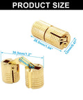 Hidden Brass Barrel Hinges Set 12mm 12 Piece Concealed Cabinet Hardware With 180 Degree Opening product dimensions