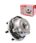 Front Wheel Bearing Hub Assembly With ABS For 2005 2016 Nissan Frontier 4WD 4x4, 2005 2012 Pathfinder 4WD 4x4, 2005 2015 Xterra 4WD 4x4, 2009 2012 Suzuki Equator 4x4 Six Lug shown with packaging