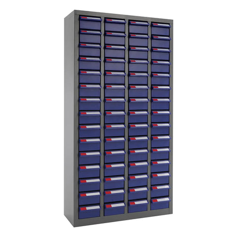 Rock Solid Heavy Duty Metal Parts Organizer Cabinet With Sixty Spacious Drawers Designed For Top Tier Hardware Storage And Easy Garage Workflow Backed By Cold Rolled Steel Construction And Impact Resistant Paint Finish