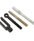 Adjustable Brake Master Cylinder Push Rod Kit With 10 Clevis Eyelet Nuts Easy Install Push Rod Assembly For Classic Cars From 1950s To 1970s, black and silver parts