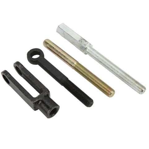 Adjustable Brake Master Cylinder Push Rod Kit With 10 Clevis Eyelet Nuts Easy Install Push Rod Assembly For Classic Cars From 1950s To 1970s, black and silver parts