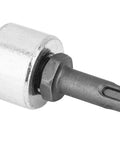 Close-up of Earth Auger Drill Adapter Pro Grade Quick Fit Design For Pro Use Heavy Duty Metal Construction with universal shank