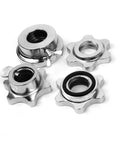 Spinlock Dumbbell Bar Nut Collar 2.6 cm Inner Diameter Fits 2.5 cm Bars Cast Iron And Steel Screw Clamp displayed on white background