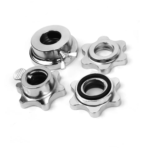 Spinlock Dumbbell Bar Nut Collar 2.6 cm Inner Diameter Fits 2.5 cm Bars Cast Iron And Steel Screw Clamp displayed on white background