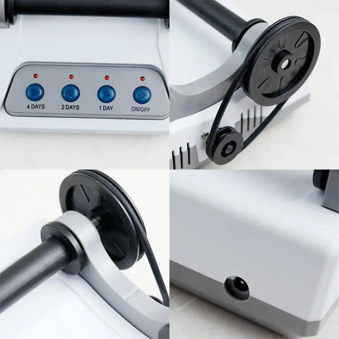 Close-up of Pro Grade Rock Tumbler Kit Electric Gemstone Stone Polisher For DIY Projects with timer buttons and details