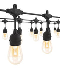 Safe 12V LED Outdoor String Lights For Patios And Pergolas 96 Ft Total With 30 Shatterproof Bulbs Warm White 2200K