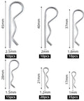 100 Pcs R Pins Hairpin Clips Set Carbon Steel Zinc Plated Heavy Duty Assortment Kit With 6 Sizes For Hitch Pin Lock System Retaining Pins And Trailer Fasteners
