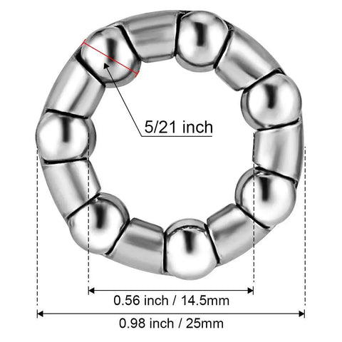 Bike Ball Bearings And Retainer Cages For Front And Rear Hubs, Stainless Steel Replacement Bearings With 0.98 Inch Outer Diameter