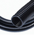 Close-up of 30 Ft 1/2 Inch Wire Loom Split Tubing Cord Protector For Wires And Cables Black Durable Split Wire Conduit
