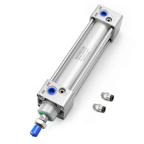 Heavy Duty Pneumatic Air Cylinder SC Series 32x125 Double Acting, 1-1/4 Inch Bore And 4.92 Inch Stroke with fittings and brackets