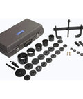 Hub Grappler Kit For On Vehicle Wheel Hubs And Bearings Removal Effortless In Car Hub Service Tool That Saves Time No Steering Knuckle Disassembly Or Shop Press Needed, kit components with case and adapters displayed