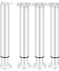 4 Piece Adjustable Cabinet Legs Steel Telescopic Furniture Feet With Floor Protection for tables and beds, easy installation.