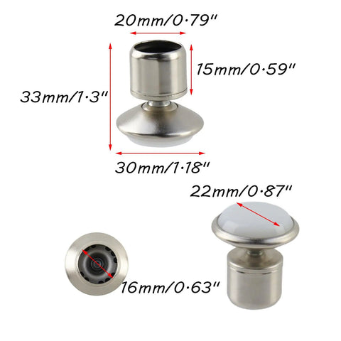 Five Eighth Inch Swivel Glides For Cabinets Tables And Chairs Pack Of 12 Durable Nickel Plated Metal Construction Dimensions