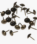 Top Shelf Upholstery Tacks And Furniture Pins For Decorative Fabric Fastening 100 Pack in antique bronze color shown.