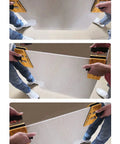 2 Pack Beefy Double Handed Granite Stone Panel Lifting Clamps With Rubber-Lined Jaws, 2.36 Inch Capacity shown lifting slab