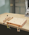 Portable Wooden Workbench With C Type Clips Lightweight 13.4 Lb Craft Bench Made From Durable Rubber Wood in workshop setting