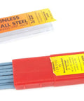 Stainless Steel Welding Rod 3/32 Inch 1 Pound 312-16 Alloy in red and yellow packaging, used for stick welding on steel projects.