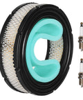 Pack Of Round Air Filter Cartridge And Pre Filter Replacement For Twin Cylinder OHV 16HP Vanguard Engine with spark plugs