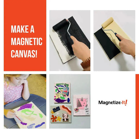 Magnetic Paint And Primer For Any Surface High Yield Black 8 Oz Turns Walls Into A Magnetic Canvas For Kid Rooms Offices And Kitchens
