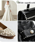 Hella Sturdy 100 Piece Brass Dome Studs Kit Featuring Easy Install Nailhead Screw Back Design For Heavy Duty Leather Repair Belts Motorcycle Boots Denim Jackets And Custom Garment Craft That Looks Totally Fresh, shown on wedding dress, shoes, bag, gloves.