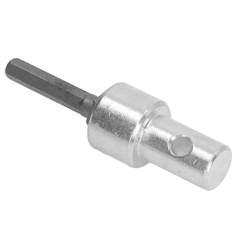 Round Shank Drill Adapter For Impact Drivers And Drills, Hooks Up 10mm Shank To 1/2 Inch Threaded Chuck, close-up view