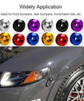 Installed Universal Car Bumper Quick Release Fastener Kit For Front And Rear Bumpers Black With Six O Rings