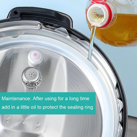Interior view of Instant Pot Duo 8 Qt lid showing replacement sealing ring, steam release valve, and float valve components.