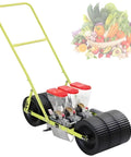 Hand Push Garden Seed Planter With Adjustable Row Spacing Plant Spacing And Depth 3 4 5 6 Row Seeder With vegetable illustration