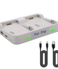 Dual Battery Charger For Flip Drone Battery With 45W Display And Parallel Charging Hub charge two batteries at once with USB cable