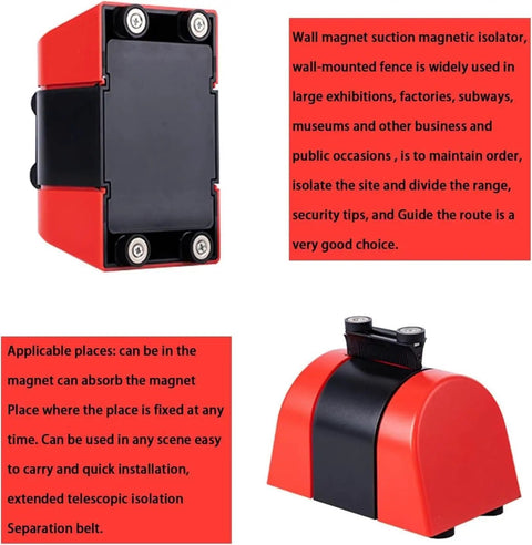 Heavy Duty Wall Mounted Retractable Barrier With 16 Foot Magnetic Safety Belt For Crowd Control And Fast Line Setup Crafted From Premium Abs Housing That Holds Up Like A Champ And Runs Dead Smooth Daily